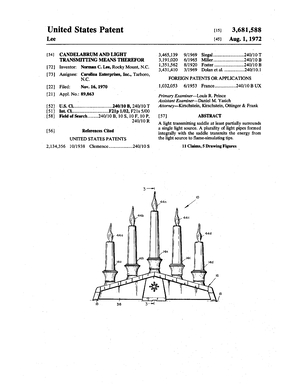Empire Candelabrum and Light Transmitting Means Therefor #3681588 preview
