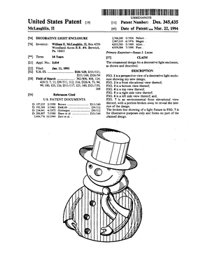 Holiday Hues Decorative Light Enclosure Patent #D345435.pdf preview